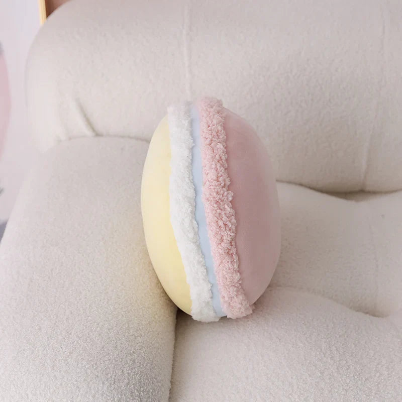New Pure Color French Macaron Plush Doll Pillow – Creative Gift and Comfort