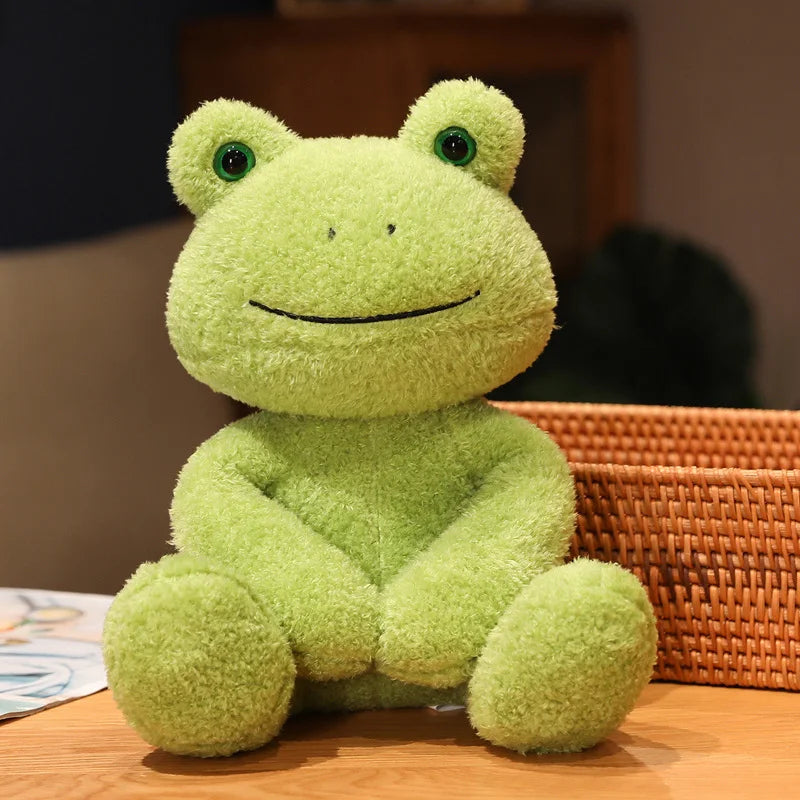 Kawaii Dressing Frog Plush Toy – Soft Stuffed Animal Pillow for Kids’ Birthday Gifts