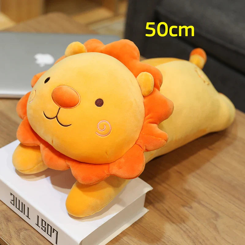 Lovely Smile Leo Lion Plush Toy Soft Cartoon Animal Pillow Gift
