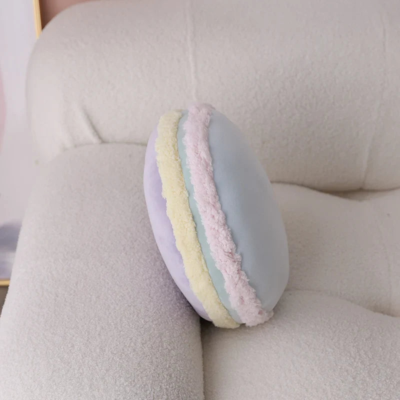 New Pure Color French Macaron Plush Doll Pillow – Creative Gift and Comfort