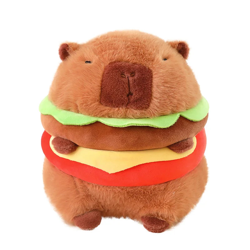 New Arrival Hot Hamburger Capybara Plush Toy Stufed Animals Capybara Soft Doll