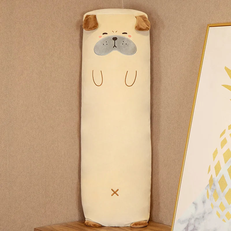 Long Giant Koala Dog Hippo Dinosaur Lion Pig Plush Toy Cylidrical Animal Bolster Pillow