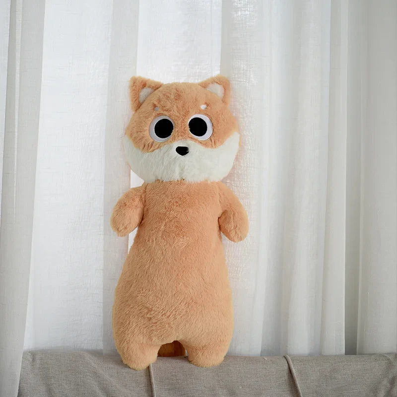 Kawaii Siamese Cat Plush Toy Long Oblong Orange Black Kitten Cats Nap Sleep