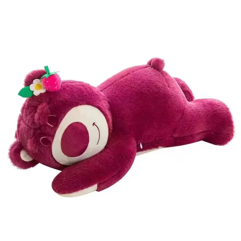 Disney Kawaii Strawberry Bear Doll – Cute Plush Animal Sleep Pillow for Girls’ Birthday