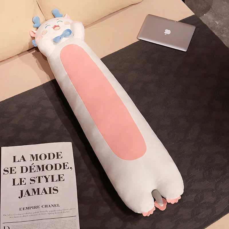 Washable Cartoon Dragon Long Pillow Plush Stuffed Sleeping Kawaii Animal