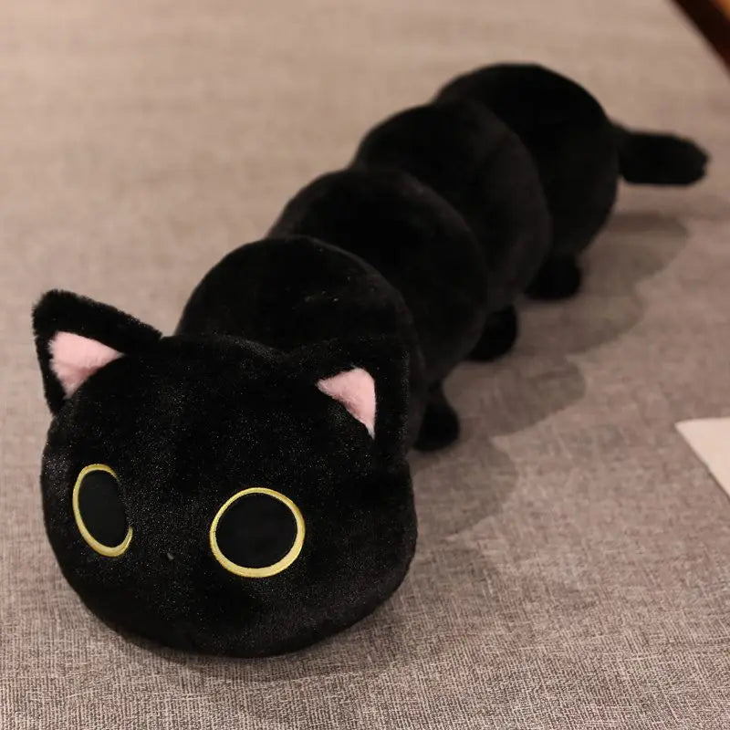 Funny Soft Caterpillar Cat Plush Pillow – Kawaii Sofa Cushion & Stuffed Animal for Girls