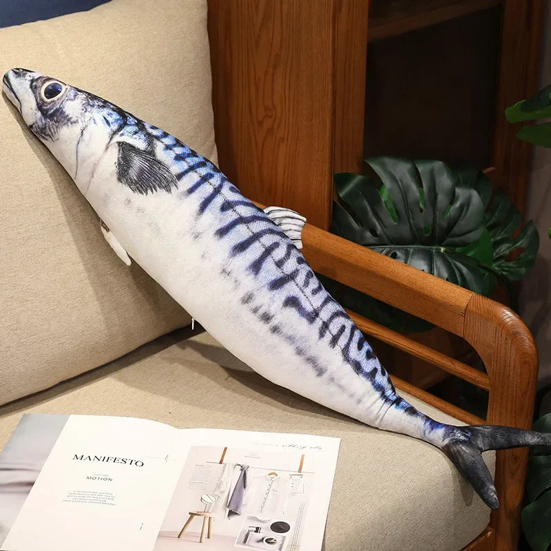 Fish Plush Trout Toys Stuffed Tuna Salmon Autumn Saury Grouper Plush