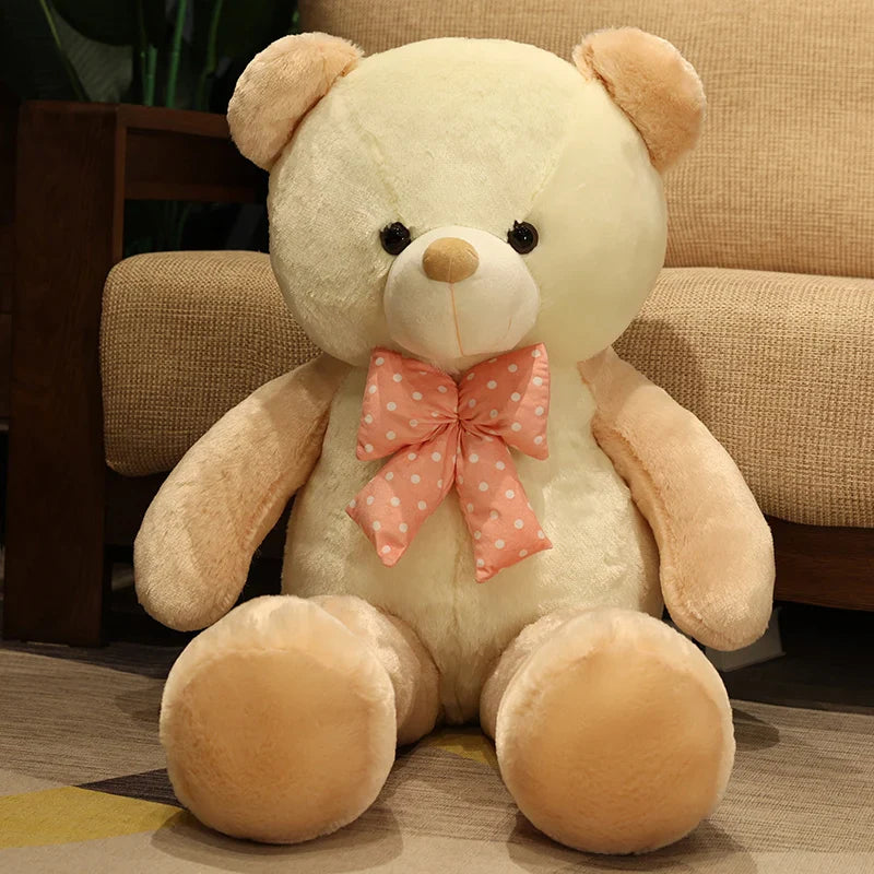 New Huggable High Quality 4 Colors Teddy Bear With Bow Stuffed Animals Plush Toys Doll Pillow Kids Lovers Birthday Baby Gift