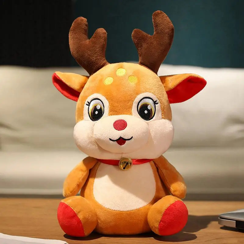 Lovely Santa Claus & Elk Plush Toys Stuffed Animal Doll Christmas