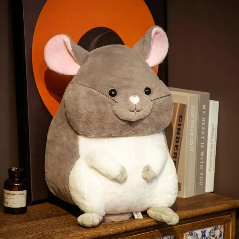 Adorable Hamsters Stuffed Doll Grey White Mouse Plush Soft Guinea Pig
