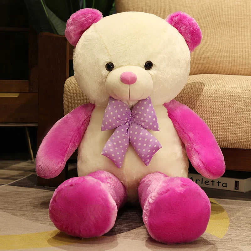 New Huggable High Quality 4 Colors Teddy Bear With Bow Stuffed Animals Plush Toys Doll Pillow Kids Lovers Birthday Baby Gift