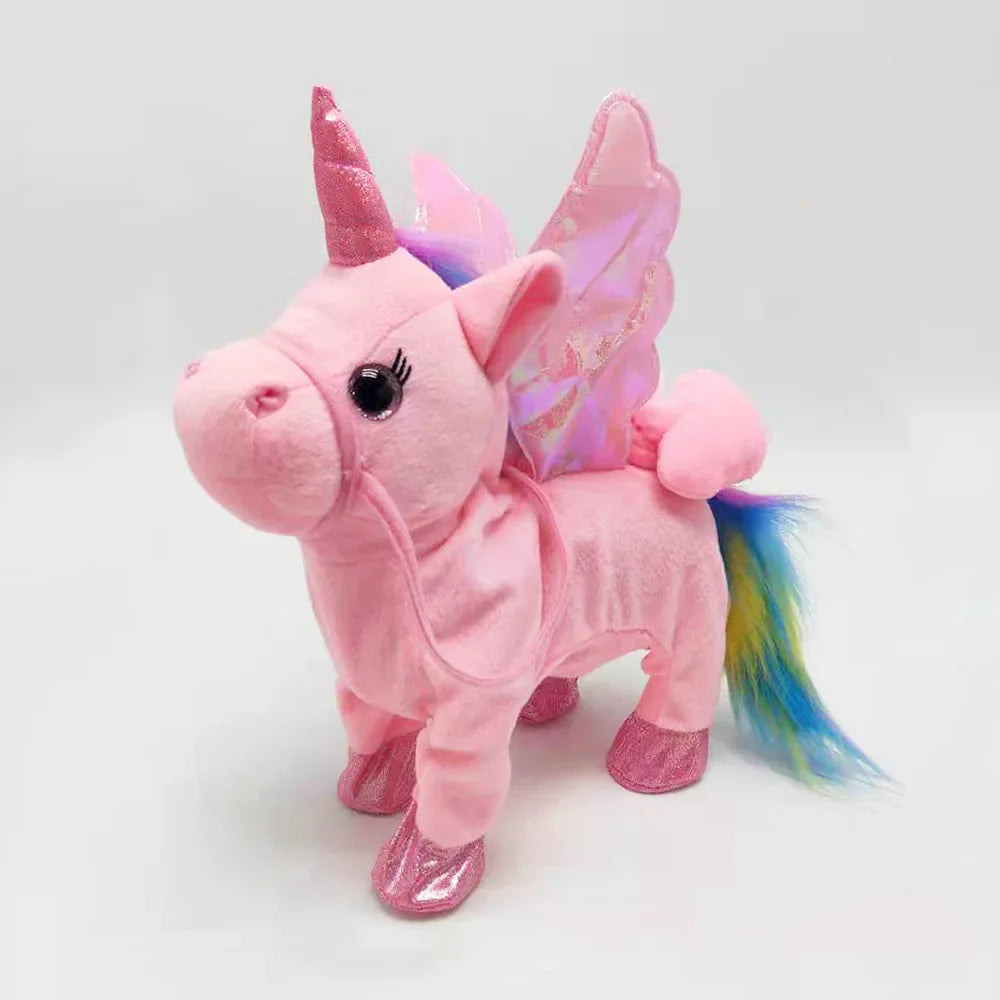 Plush Unicorn Toys for Girls Kids Walking Talking Plush Electric with Music Toy