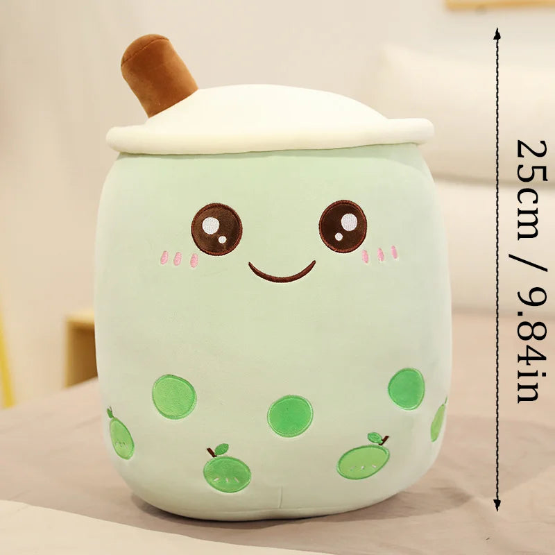 Cute Fruit Bubble Tea Cup Plush Toys Cute Milk Tea Pillow