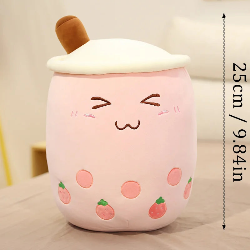 Cute Fruit Bubble Tea Cup Plush Toys Cute Milk Tea Pillow