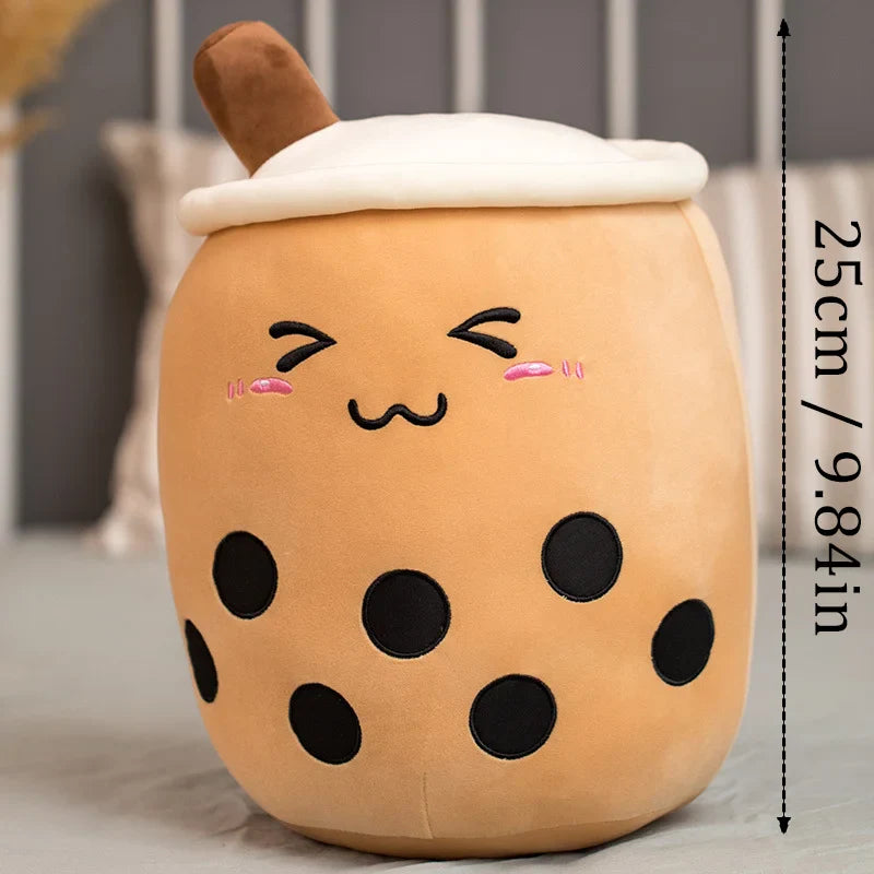 Cute Fruit Bubble Tea Cup Plush Toys Cute Milk Tea Pillow