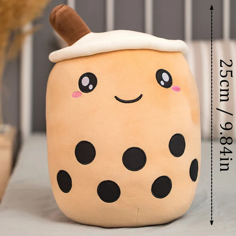 Cute Fruit Bubble Tea Cup Plush Toys Cute Milk Tea Pillow