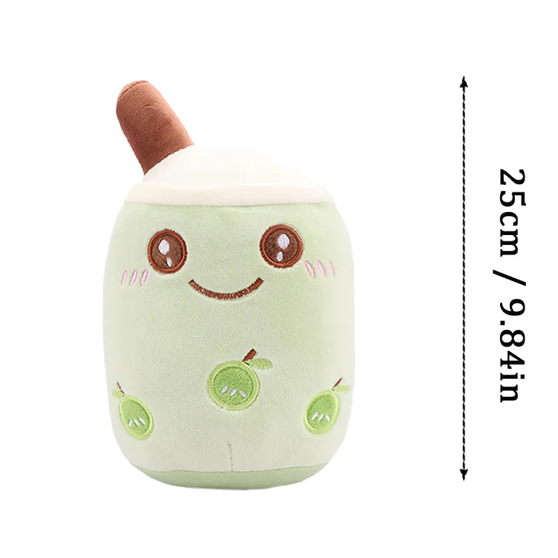 Cute Fruit Bubble Tea Cup Plush Toys Cute Milk Tea Pillow