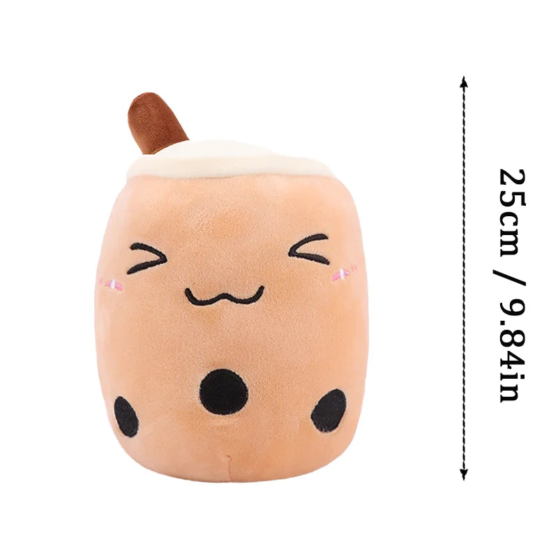 Cute Fruit Bubble Tea Cup Plush Toys Cute Milk Tea Pillow