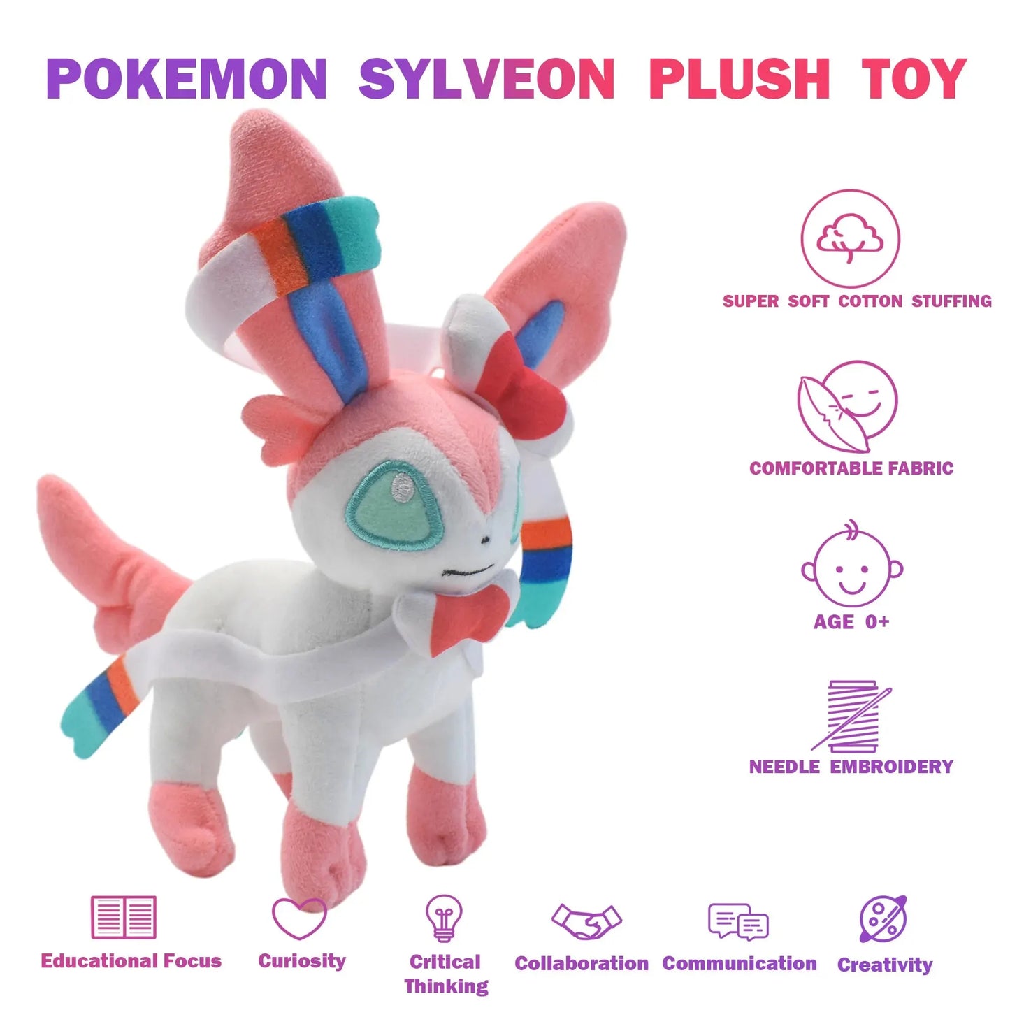 Leafeon Vaporeon Glaceon Sylveon Plush Toys – Where Fantasy Meets Cuddles
