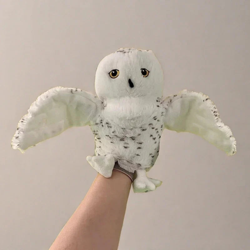 New Stuffed Plush Animals Toys Hand Finger Story Puppet Cute Bird Dolls Educational White Owl Children Birthday Gift