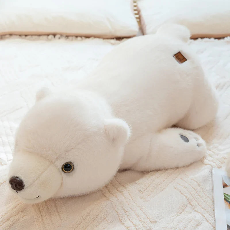 Lifelike Realistic Polar Bear Plush Toys Soft Stuffed Animals