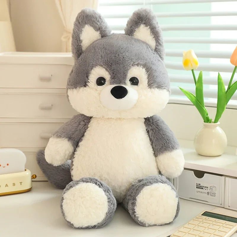Kawaii Running Wolf Plush Toy – A Soft Adventure Buddy