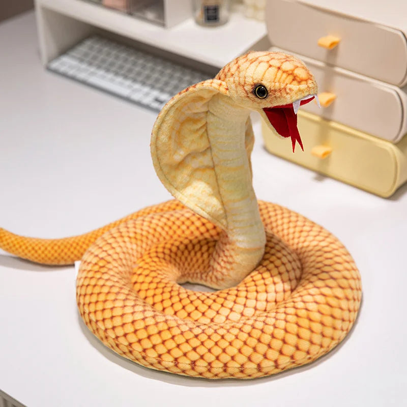 Black Simulated Colorful Cobra Plush Toys Purple Stuffed Animals Snakes Plushies Doll Grey