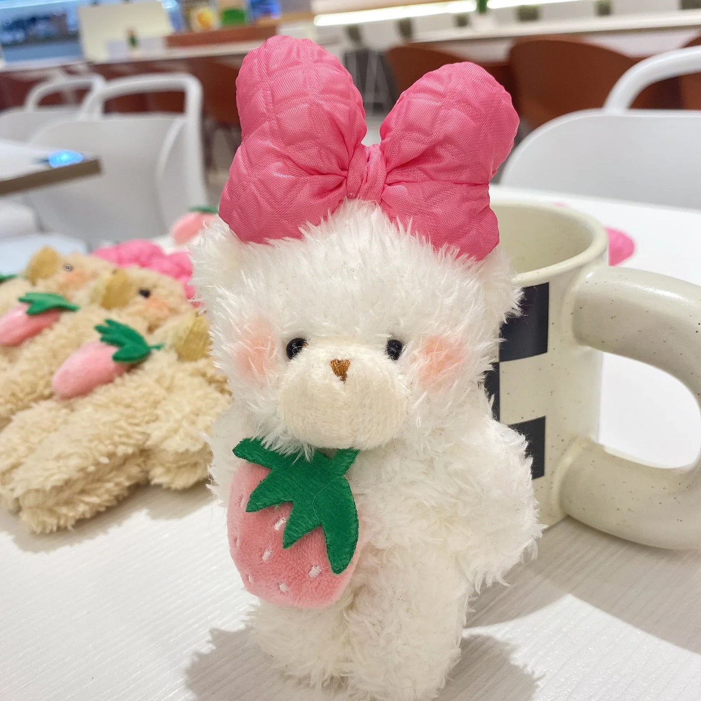 Cartoon Strawberry Princess Bear Plush Toy – A Pocket-Sized Dose of Kawaii Magic