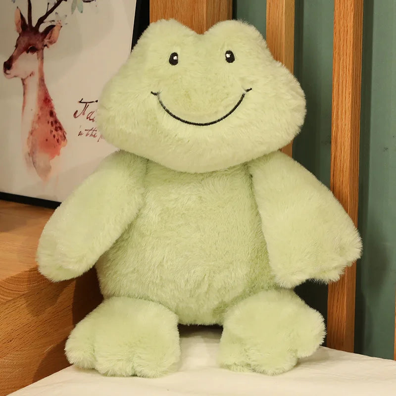 Kawaii Frog Plush Toys Big Eyes Frog Doll Soft Animals Stuffed Decoration Desktop Interior Birthday Pillow Gift for Girls Kids