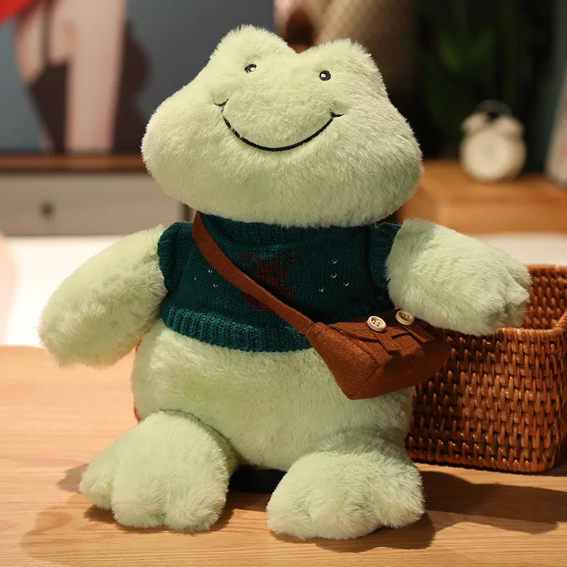 Kawaii Frog Plush Toys Big Eyes Frog Doll Soft Animals Stuffed Decoration Desktop Interior Birthday Pillow Gift for Girls Kids