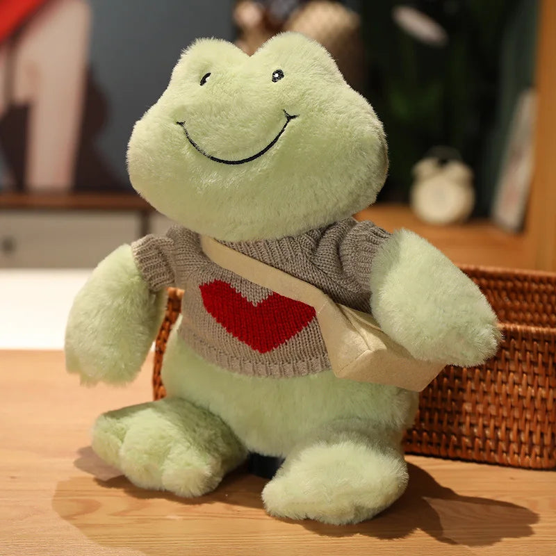 Kawaii Frog Plush Toys Big Eyes Frog Doll Soft Animals Stuffed Decoration Desktop Interior Birthday Pillow Gift for Girls Kids