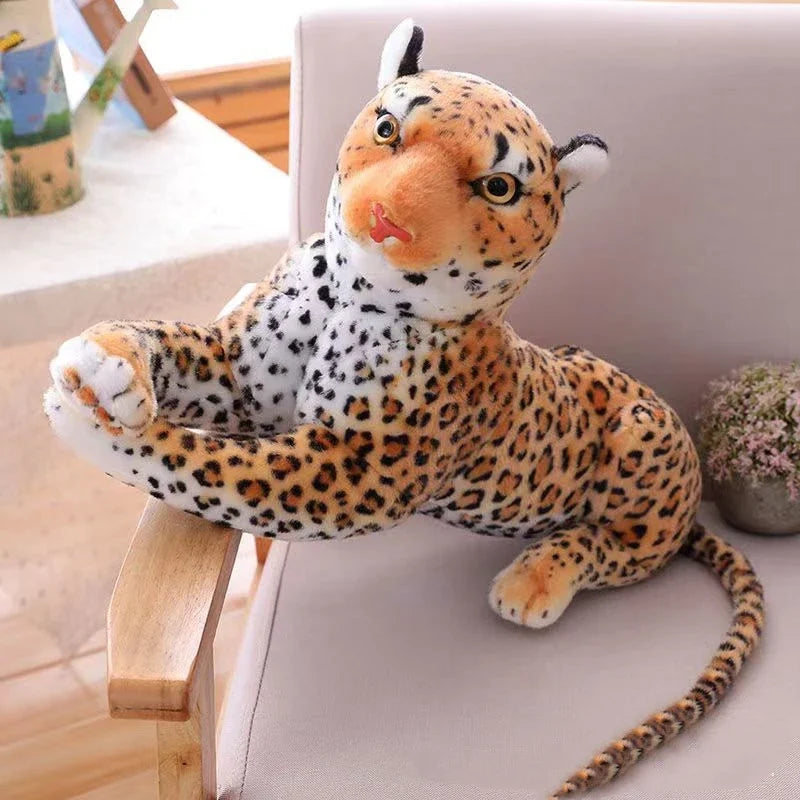 New Animal Doll Lifelike Leopard & Lion Plush Realistic Plushie Panther Toy