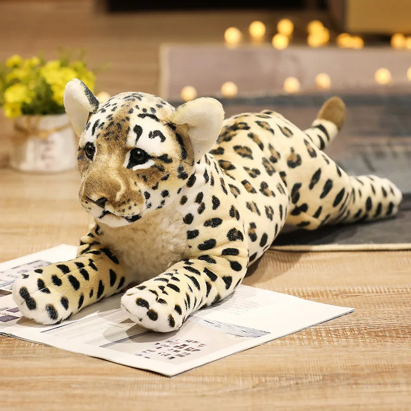 Simulation Lion Tiger Leopard Plush Toys – A Wild World in Soft Form