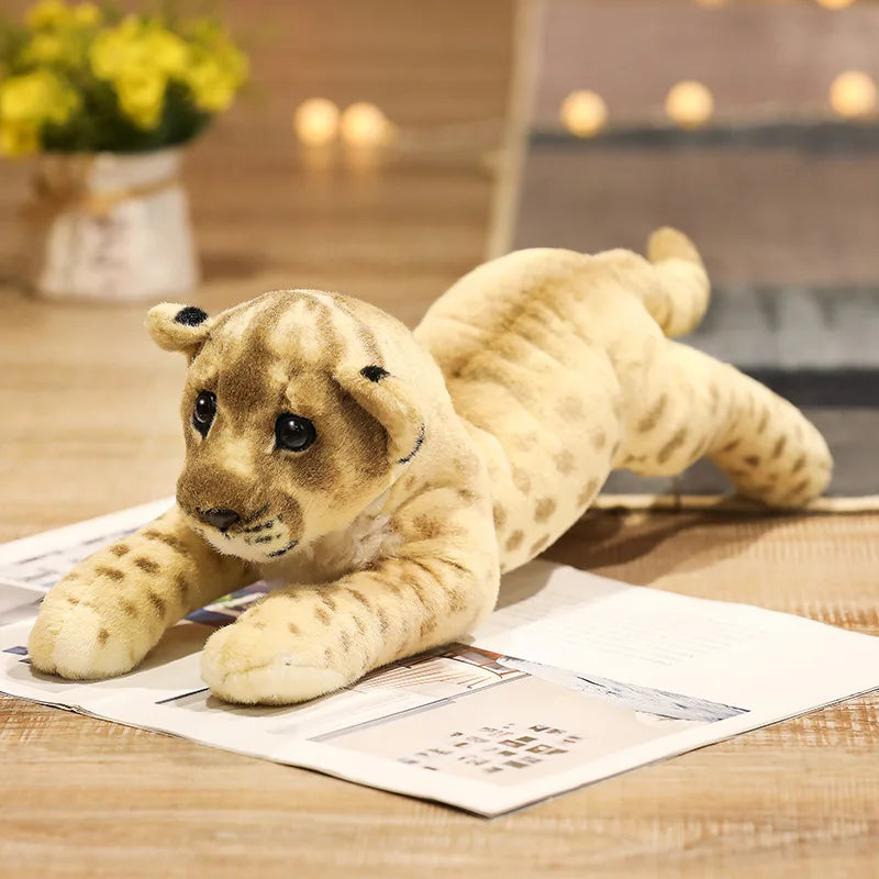 Simulation Lion Tiger Leopard Plush Toys – A Wild World in Soft Form