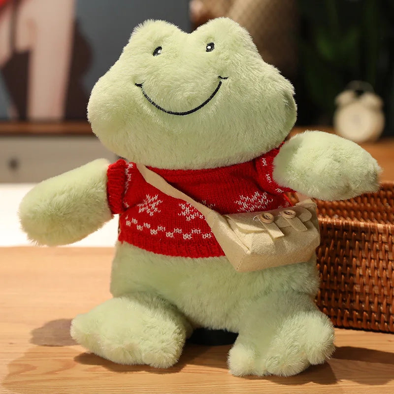 Kawaii Frog Plush Toys Big Eyes Frog Doll Soft Animals Stuffed Decoration Desktop Interior Birthday Pillow Gift for Girls Kids