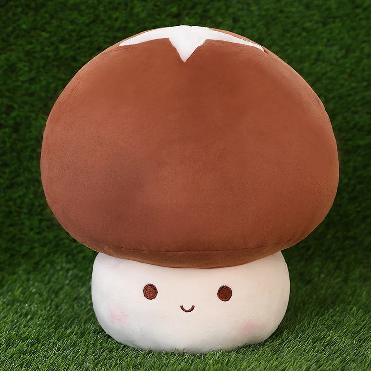 Cute Simulated Mushroom Plush Toy Stuffed Soft Lifelike Plant Kawaii Shiitake Mushroom