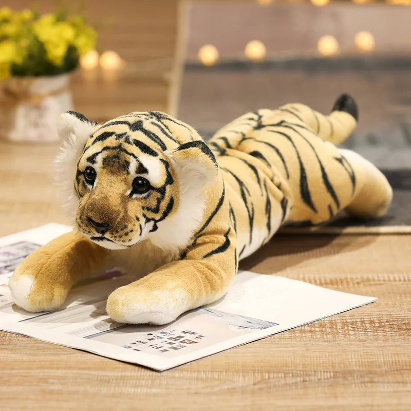 Simulation Lion Tiger Leopard Plush Toys – A Wild World in Soft Form