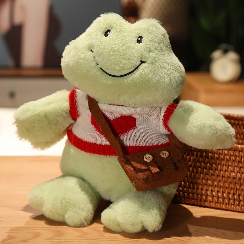 Kawaii Frog Plush Toys Big Eyes Frog Doll Soft Animals Stuffed Decoration Desktop Interior Birthday Pillow Gift for Girls Kids