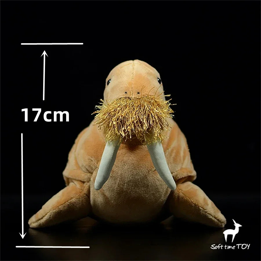 Walrus High Fidelity Elephant Seal Plushie Morse Plush Toys Lifelike Animals Simulation Stuffed Doll Kawai Toy Gifts