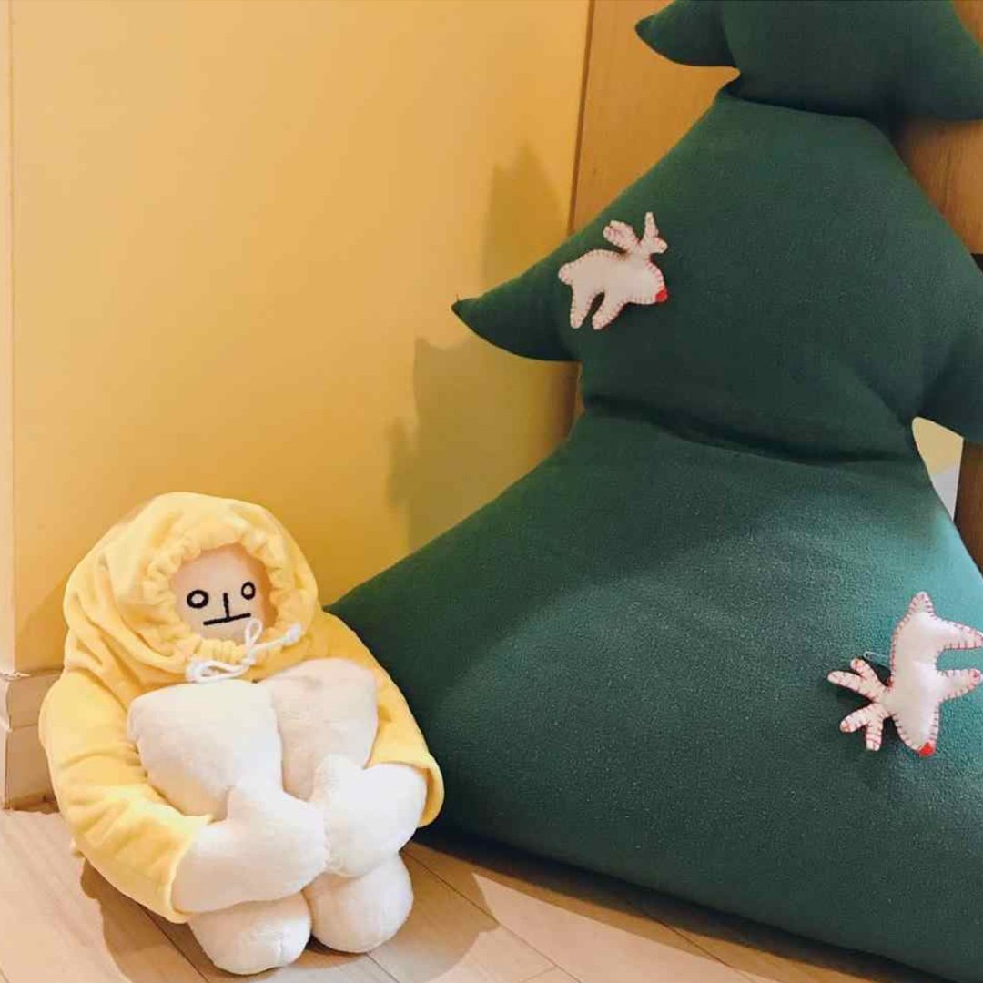 43in yellow hoodie plush toy; soft, cuddly, hypoallergenic PP cotton; grumpy, cute design; great for stress relief.