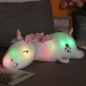 Light-Up Unicorn Plush Pillow | Soft Stuffed Animal Toy (3 Colors, 50cm)