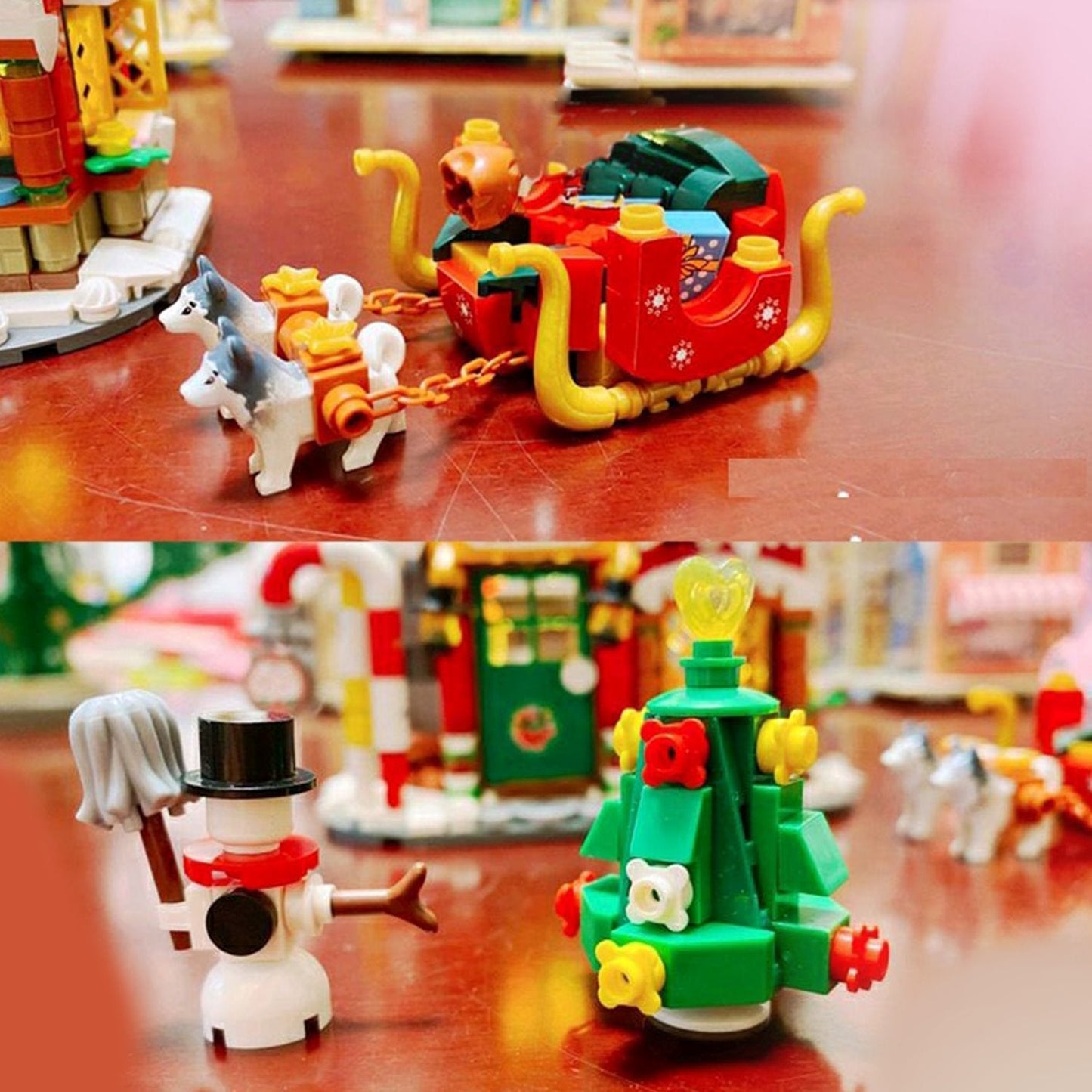 Christmas House & Sleigh Nano Block Set | 780+ Pcs, Festive Scene