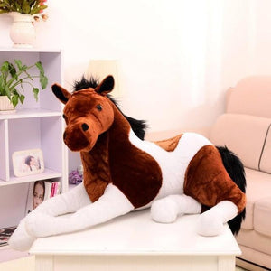 Adorable 3D Horse Plush Pillow | Realistic Stuffed Animal Toy (70cm, 4 Colors) - Cute Stuffed Animal Toy