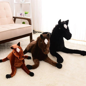 Adorable 3D Horse Plush Pillow | Realistic Stuffed Animal Toy (70cm, 4 Colors) - Cute Stuffed Animal Toy
