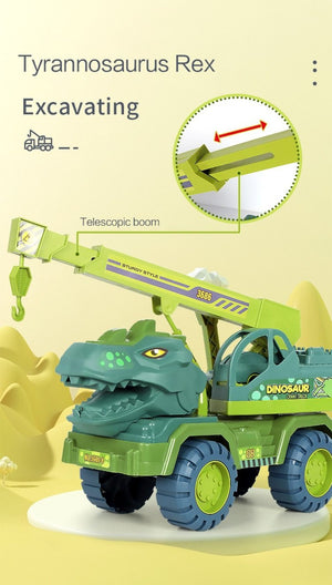 XL Dinosaur Transport Truck Toy | Excavator & Carrier (5 Styles)