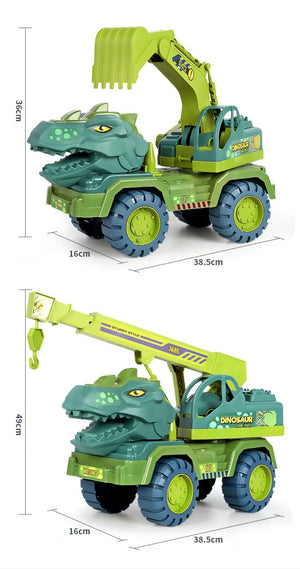 XL Dinosaur Transport Truck Toy | Excavator & Carrier (5 Styles)