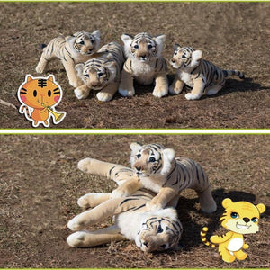 Adorable 3D Baby Tiger Cub Plush Pillow | Realistic Stuffed Animal (3 Sizes/Types) - Cute Stuffed Animal Toy